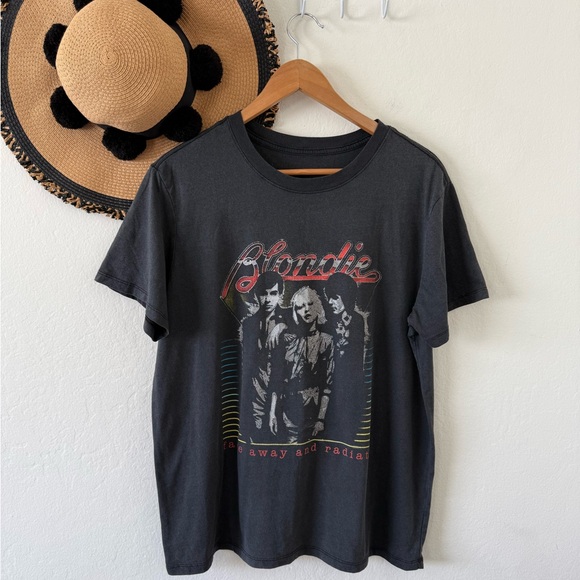 Blondie Fade Away and Radiate Washed Out Black Short Sleeve Graphic Tee XL - Picture 1 of 11